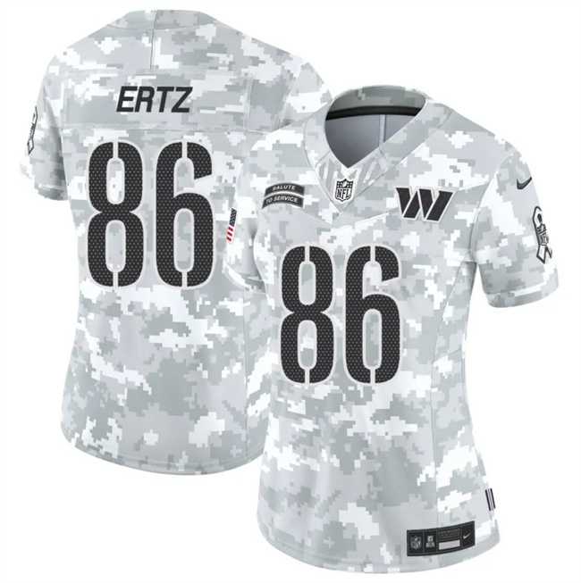 Womens Washington Commanders #86 Zach Ertz 2024 F.U.S.E Arctic Camo Salute To Service Jersey Dzhi->washington commanders->NFL Jersey